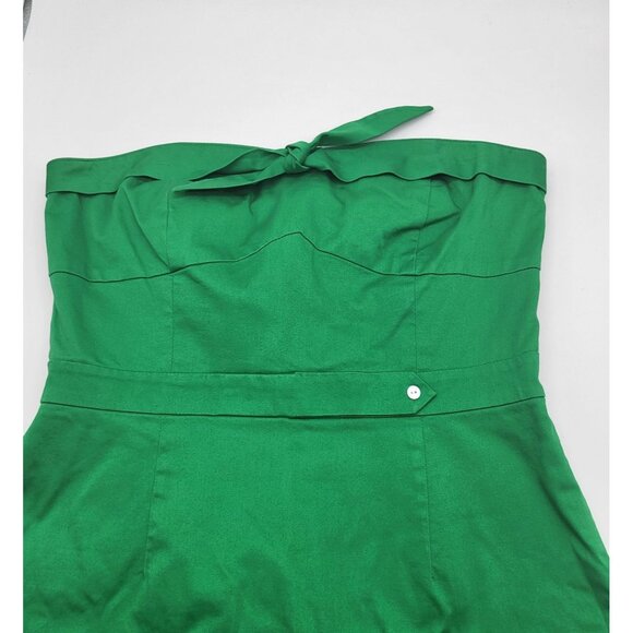 CREMIEUX Women's SZ 8 Kelly Green Strapless Bow Dress Spring Preppy - Picture 11 of 12
